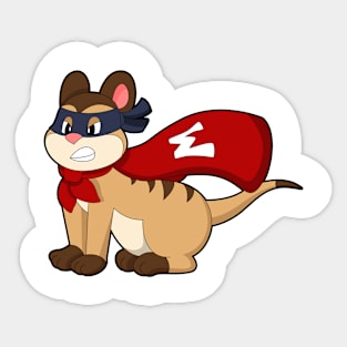 Meerkat as Hero with Mask Sticker